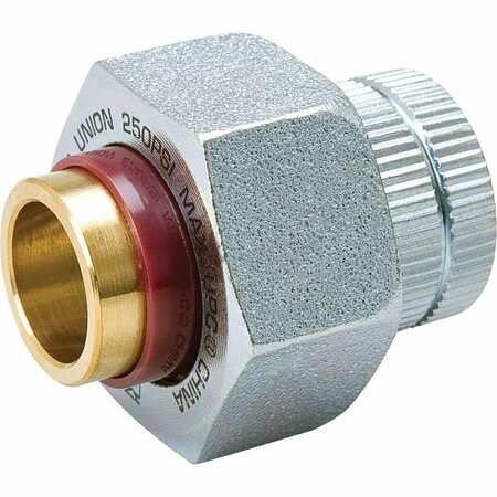 PROLINE 1/2 In. FIPS x 1/2 In. Copper Sweat Brass Galvanized Dielectric Union 168-003NL